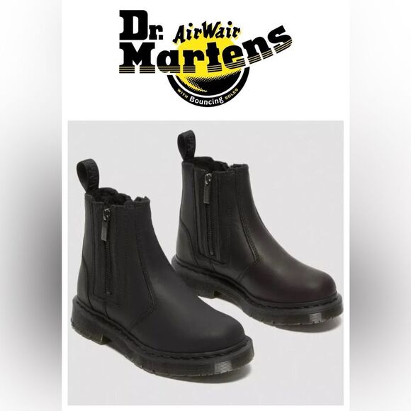Dr Martens Slip 2976 Alyson Black Snowplow Classic Doc Leather - Picture 1 of 16